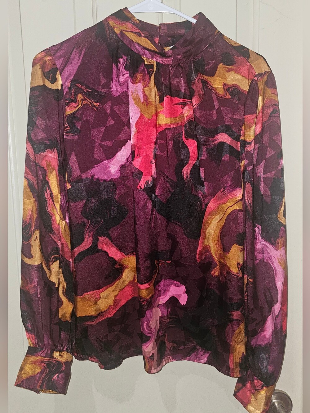 Nine West Abstract Print Women's Top Size Large